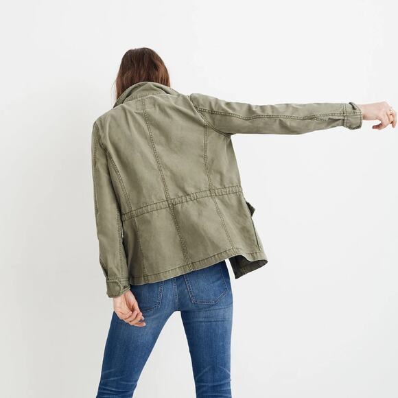 Madewell Women's Olive Green Utility Jacket Size Medium - Picture 8 of 9